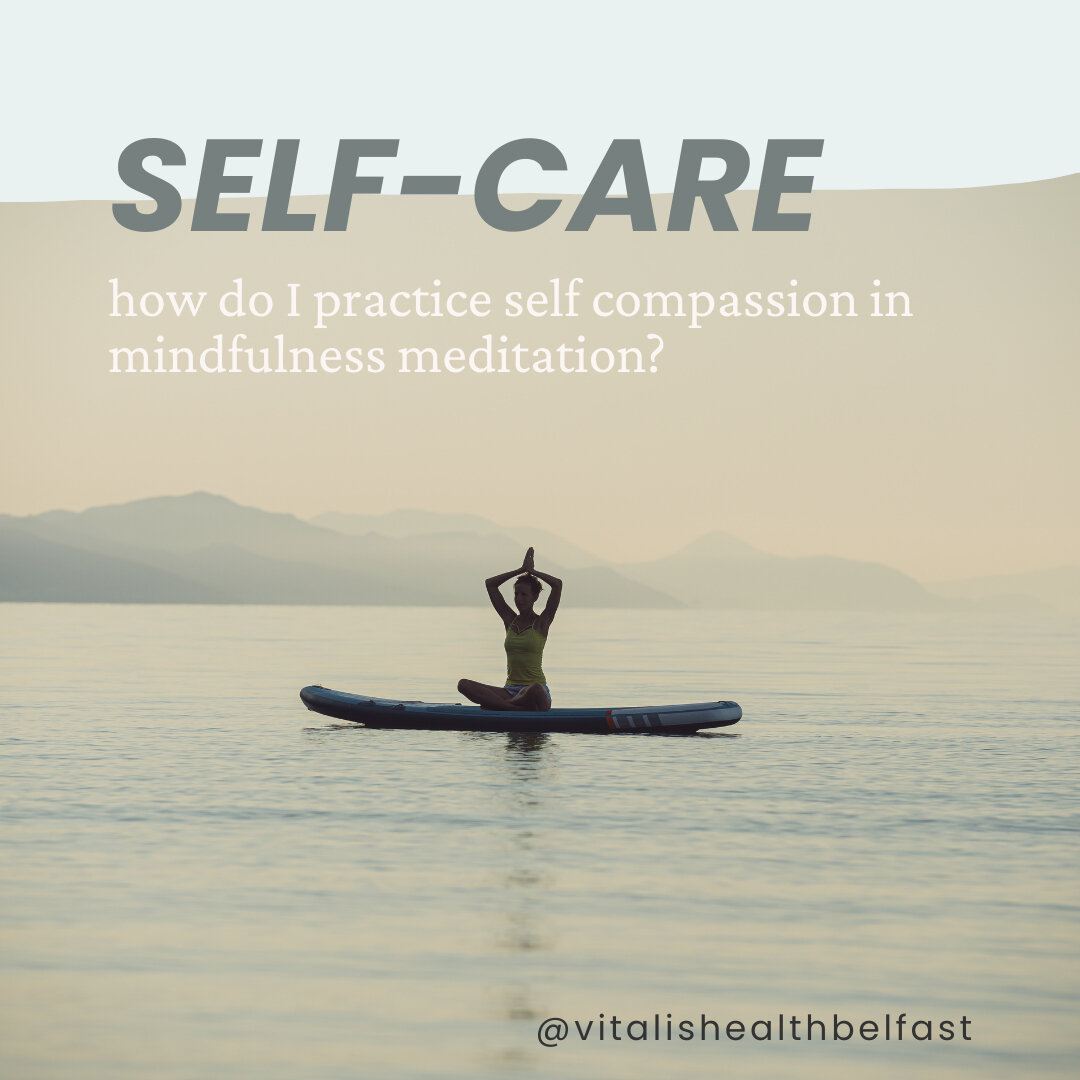 Practising self-compassion in mindfulness meditation involves cultivating a kind and non-judgmental attitude toward yourself. ​​​​​​​​​Having compassion for yourself can help with pain, self-doubt and generally feeling overwhelmed by whatever is caus