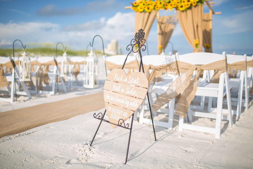 Beach Wedding In Pensacola Florida Gulf Shores Orange