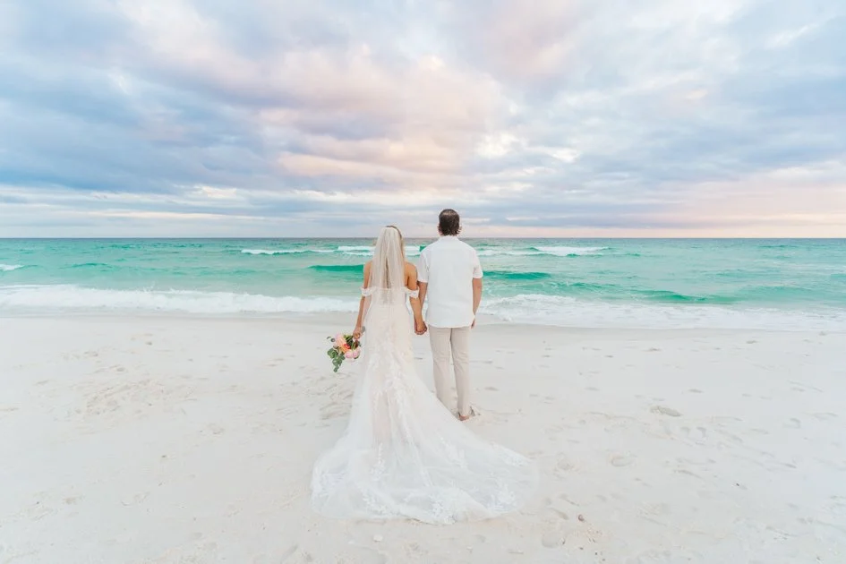 Romantic Fall Beach Wedding in Navarre Beach, Florida