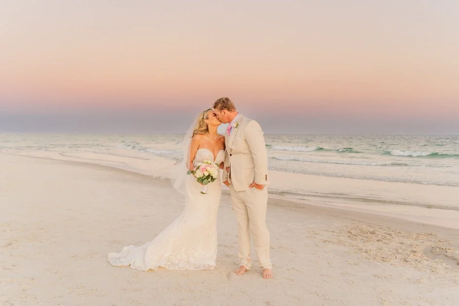 Romantic Sunset Beach Pavilion Wedding in Gulf Shores – Morgan &amp; James
