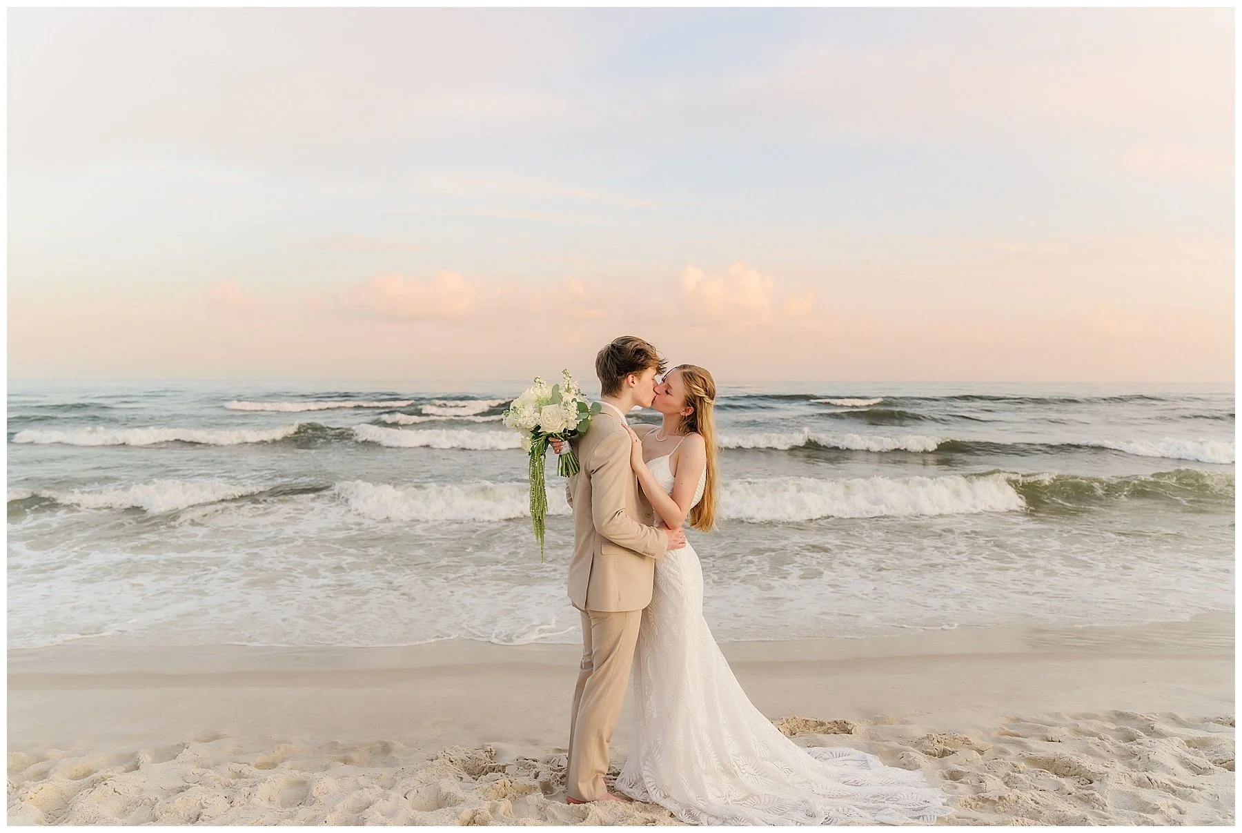 Gulf Shores Beach Weddings: Georgia &amp; Triston’s Romantic Sunset Wedding