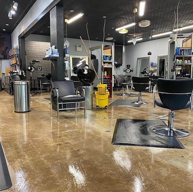 Electrostatically cleaned, mopped and sanitized.  UV air filtration systems running...Just another Sunday morning ❤️DownStreet is operating on a 7 day schedule, if we have missed rescheduling you, please call 717-533-6828...we value you!!