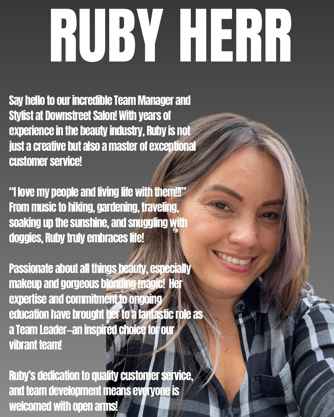 The holiday madness is over- and we had some time to recuperate! Welcome back our Staff Spotlight Series! Here is one of our favorite Downstreet girls, Ruby! 🫶🏻
