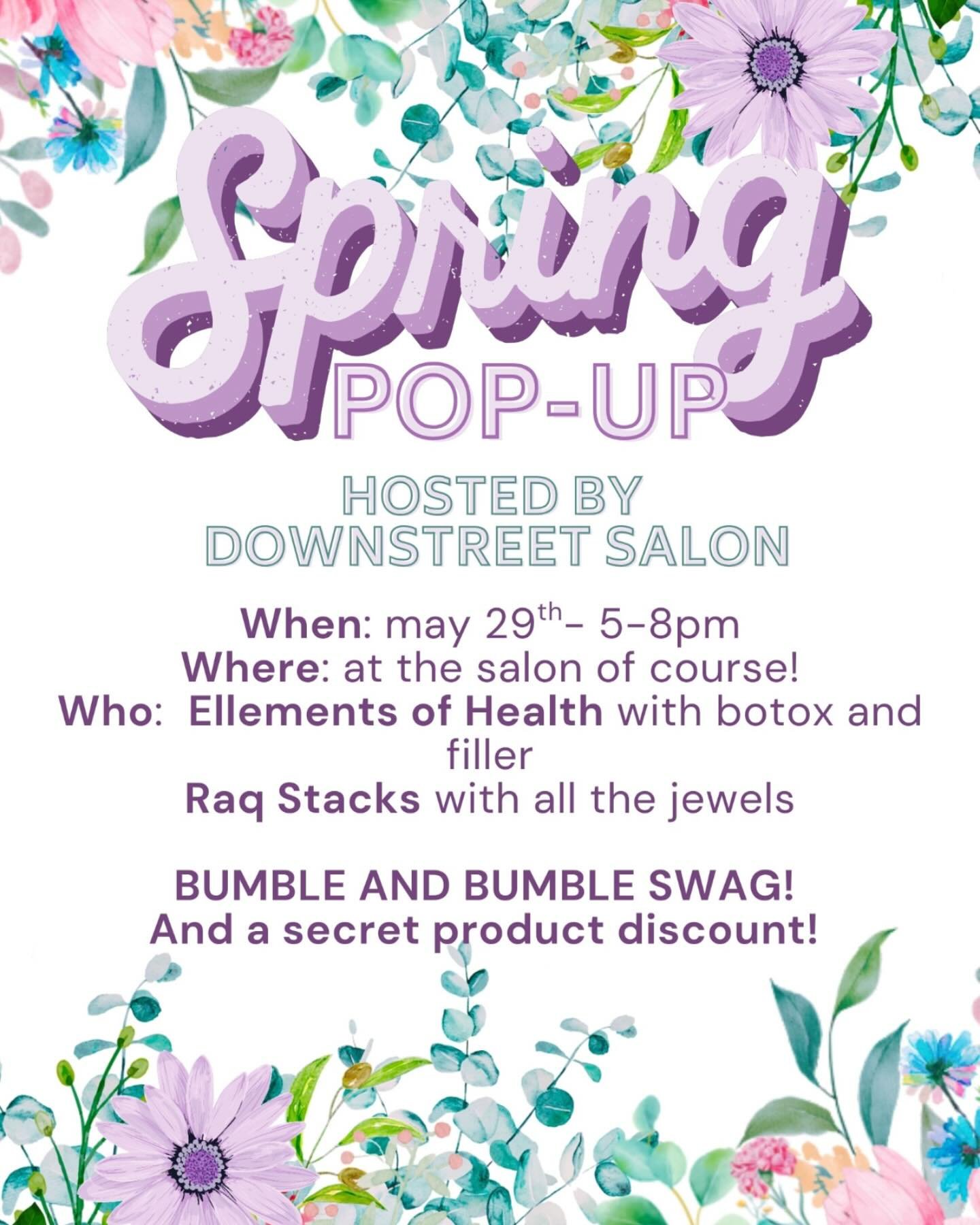We have a lot going on at Downstreet this May! Come check out our pop-up at the end of the month! 🤍🌸💐