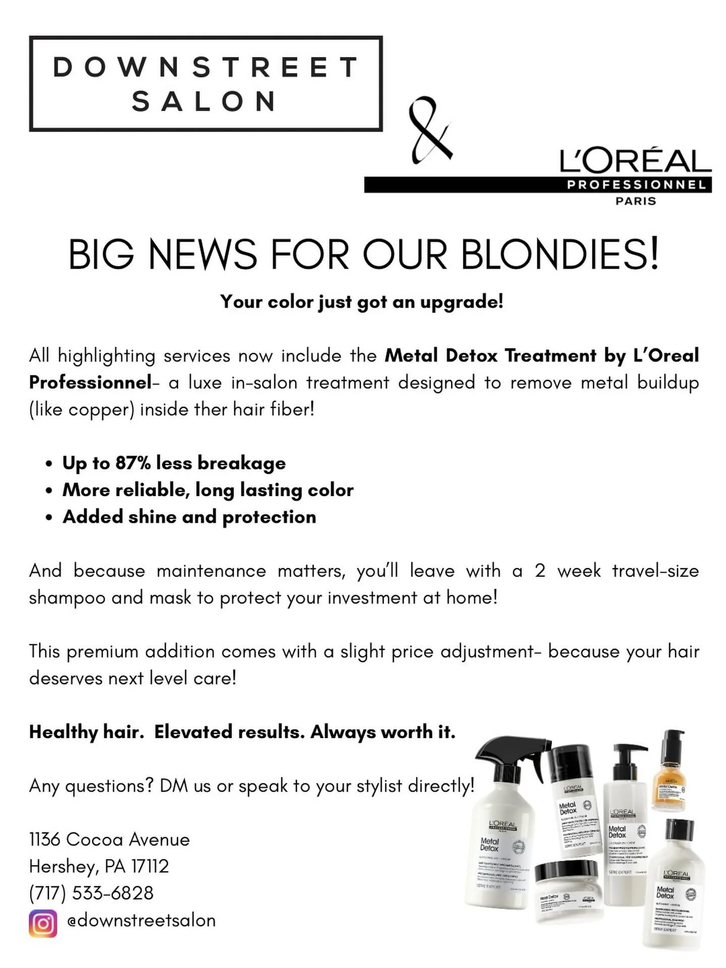 Peep our new treatment for blondes!