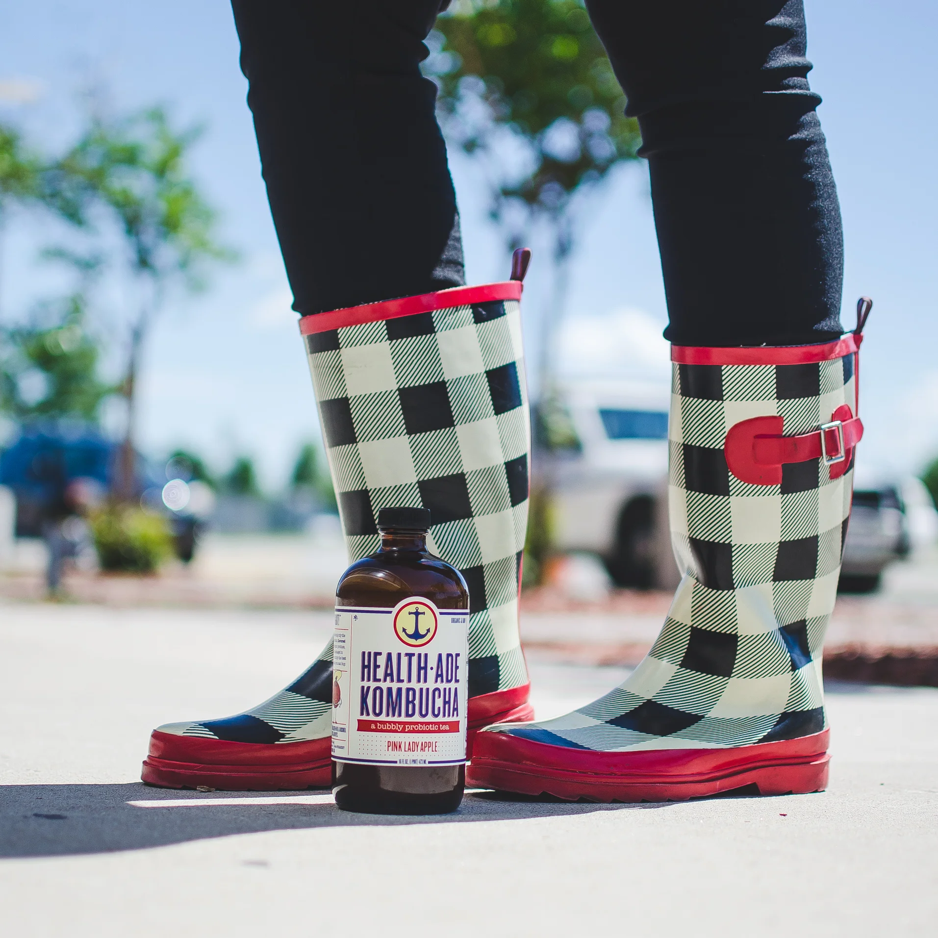 Sip and Step: Rain Boots and Health-Ade Kombucha