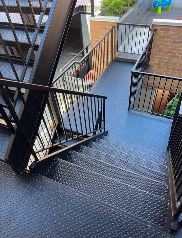 Metal Staircase After Paint 