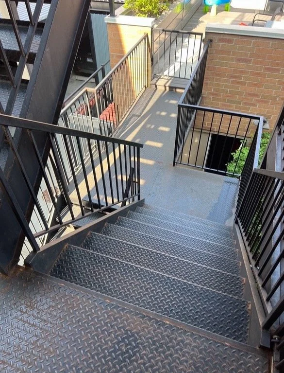 Before Metal Staircase Paint