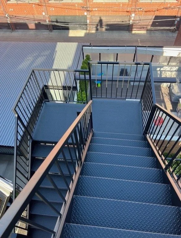 Metal Staircase after paint 