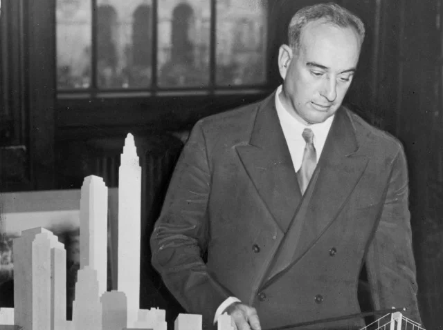 Robert Moses, who escaped blame when the Dodgers left town. (C.M. Stieglitz, World Telegram staff photographer - Library of Congress . New York World-Telegram & Sun Collection)