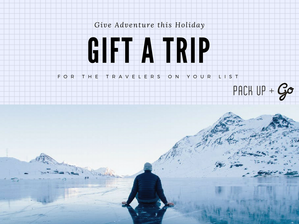 Time is winding down to buy presents for the travelers on your list this year! A Pack Up + Go Gift Card is sure to offer a jolly good time! Our Give a Trip option is an easy way to help your family + friends enjoy the spontaneity + thrill of Surprise Travel! More info on our website –> http://bit.ly/GiftCards17
