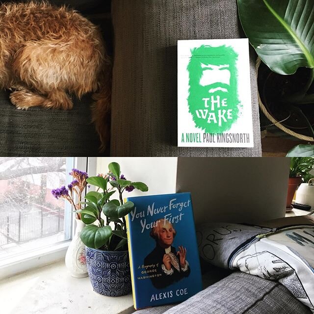 From the couch, Friday Reads:
@cdhermelin: Alexis Coe&rsquo;s You Never Forget your First
@drewsof: Paul Kingsnorth&rsquo;s The Wake
-
.
.
.
-
#fridayreads #stayhome #read #reading #amreading #thewake #paulkingsnorth @graywolfpress #georgewashington 