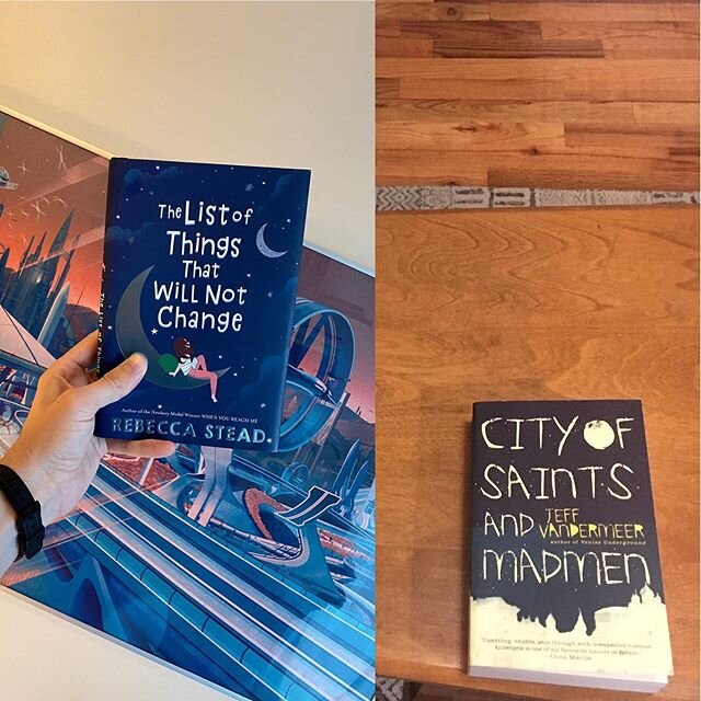Whatcha readin&rsquo;?
We are reading...
@cdhermelin: &ldquo;The List of Things That Will Not Change&rdquo; by Rebecca Stead
@drewsof: &ldquo;City of Saints and Madmen&rdquo; by Jeff VanderMeer
.
.
.
.
#whatareyoureading #amreading #somanydamnbooks #