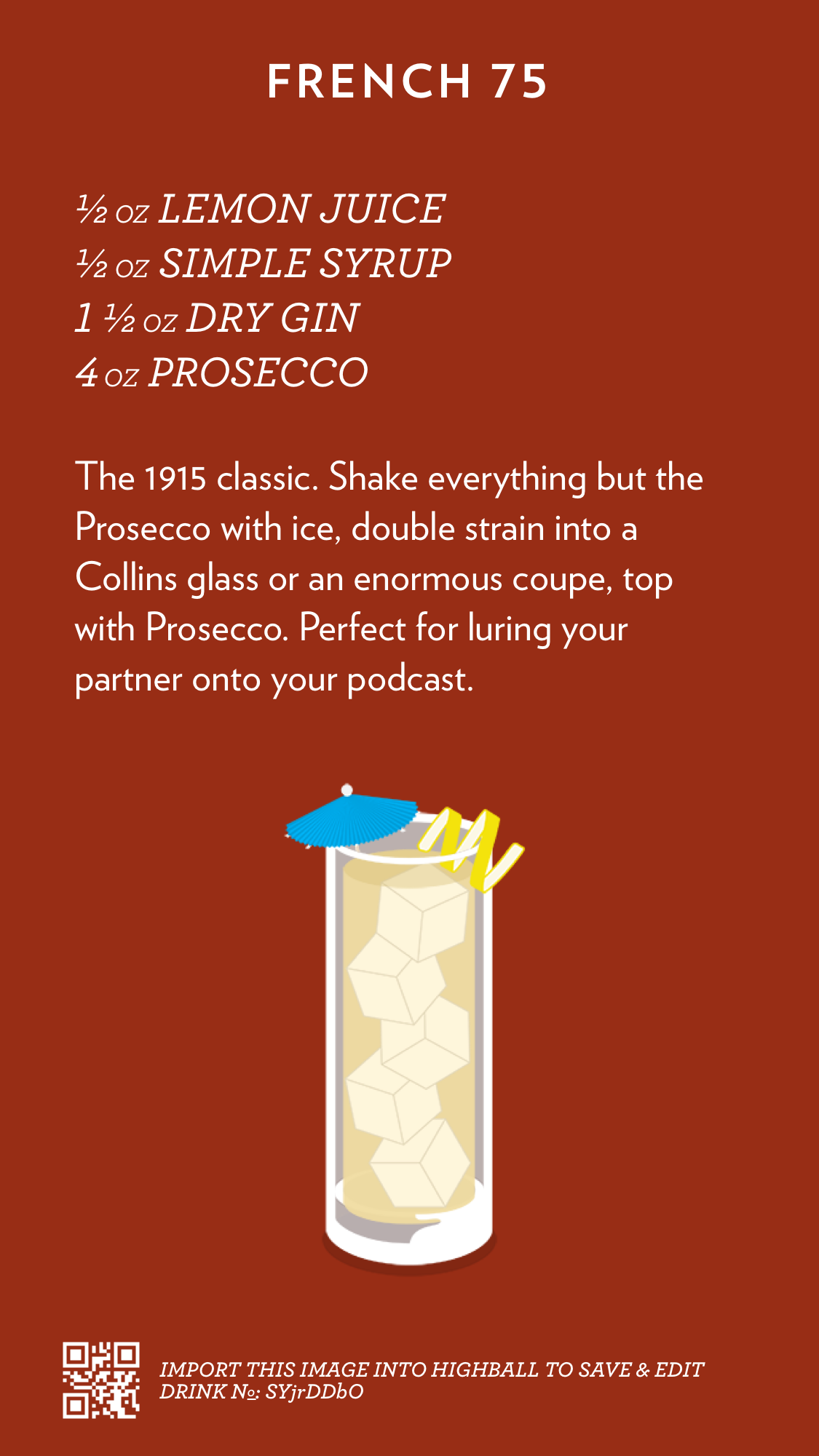 gin, prosecco, lemon
