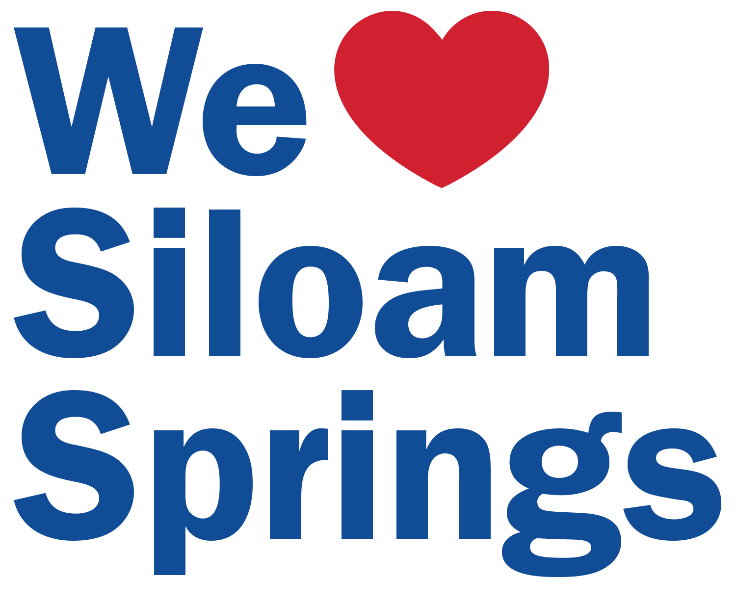 We love Siloam Springs text logo