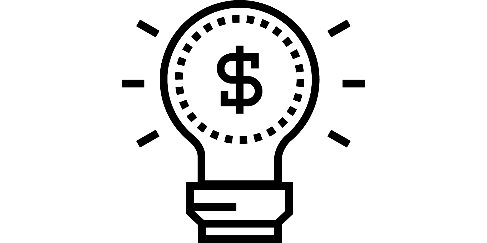 Light Bulb Money Sign Icon