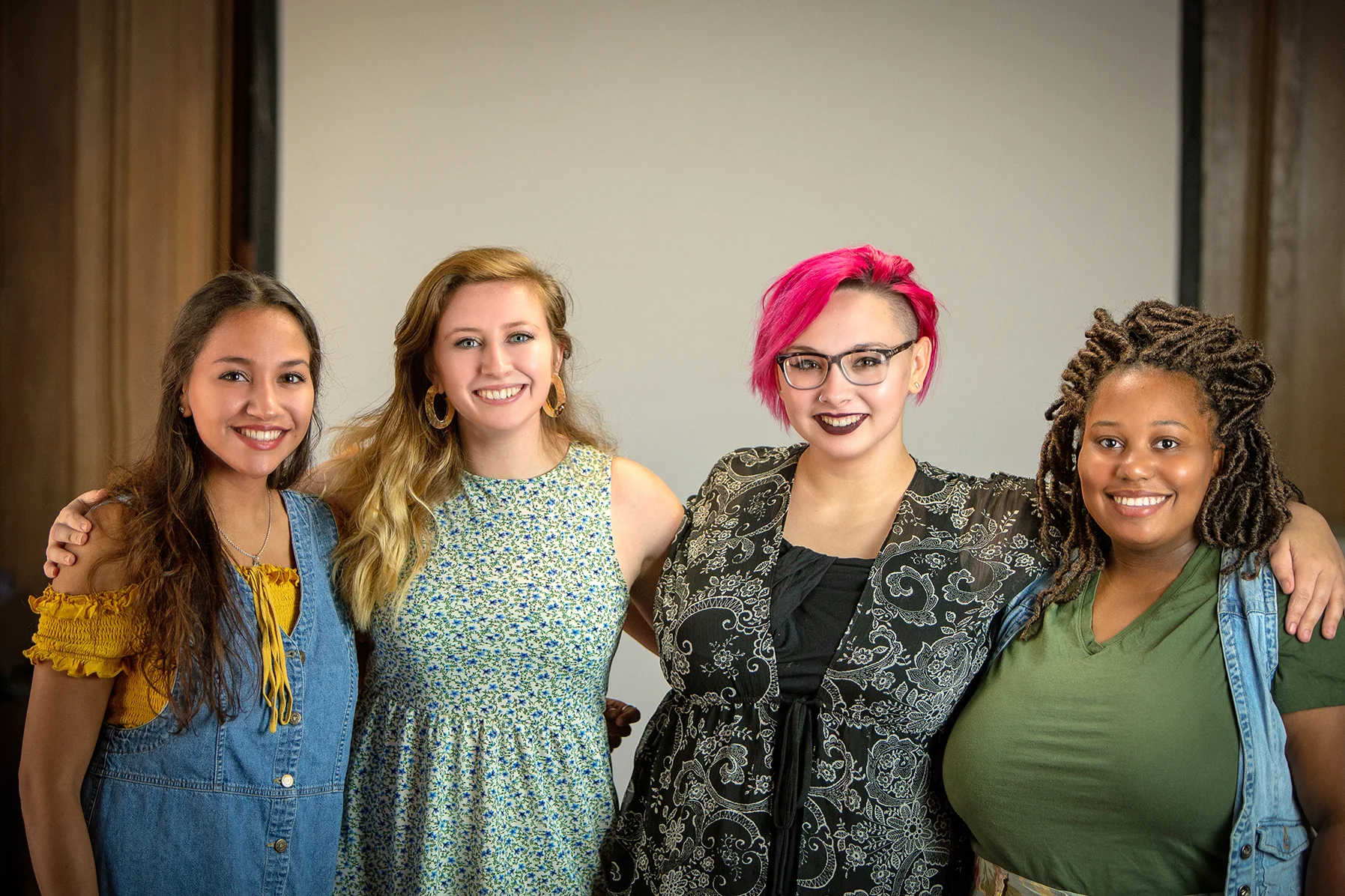 Jaclyn Oden-Peace (from left), Marissa Bucklew, Mady McColm, and Bianca Holley