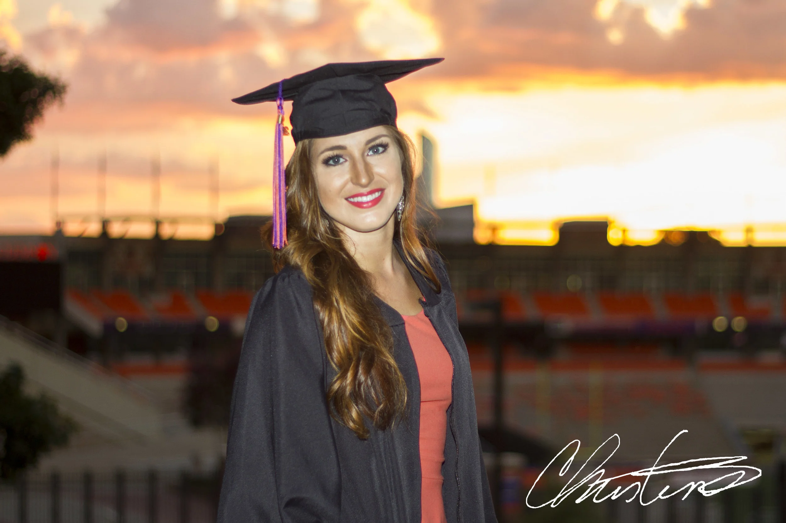 This is one of the best sunsets I've ever had for a portrait session. I'm not the greatest with flash, but I had to get some of that color.