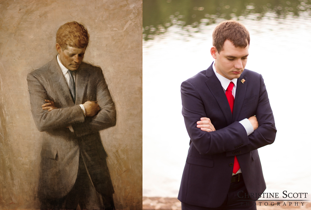 One of our favorites ended up being the pose from John F. Kennedy's official portrait. Not one for something like a headshot, but it's iconic because it's different.