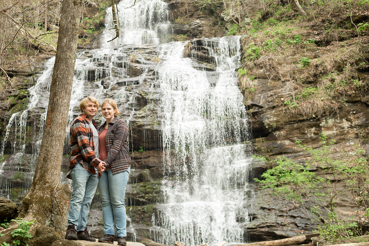 South Carolina Waterfall Engagement Photos | Christine Scott Photography