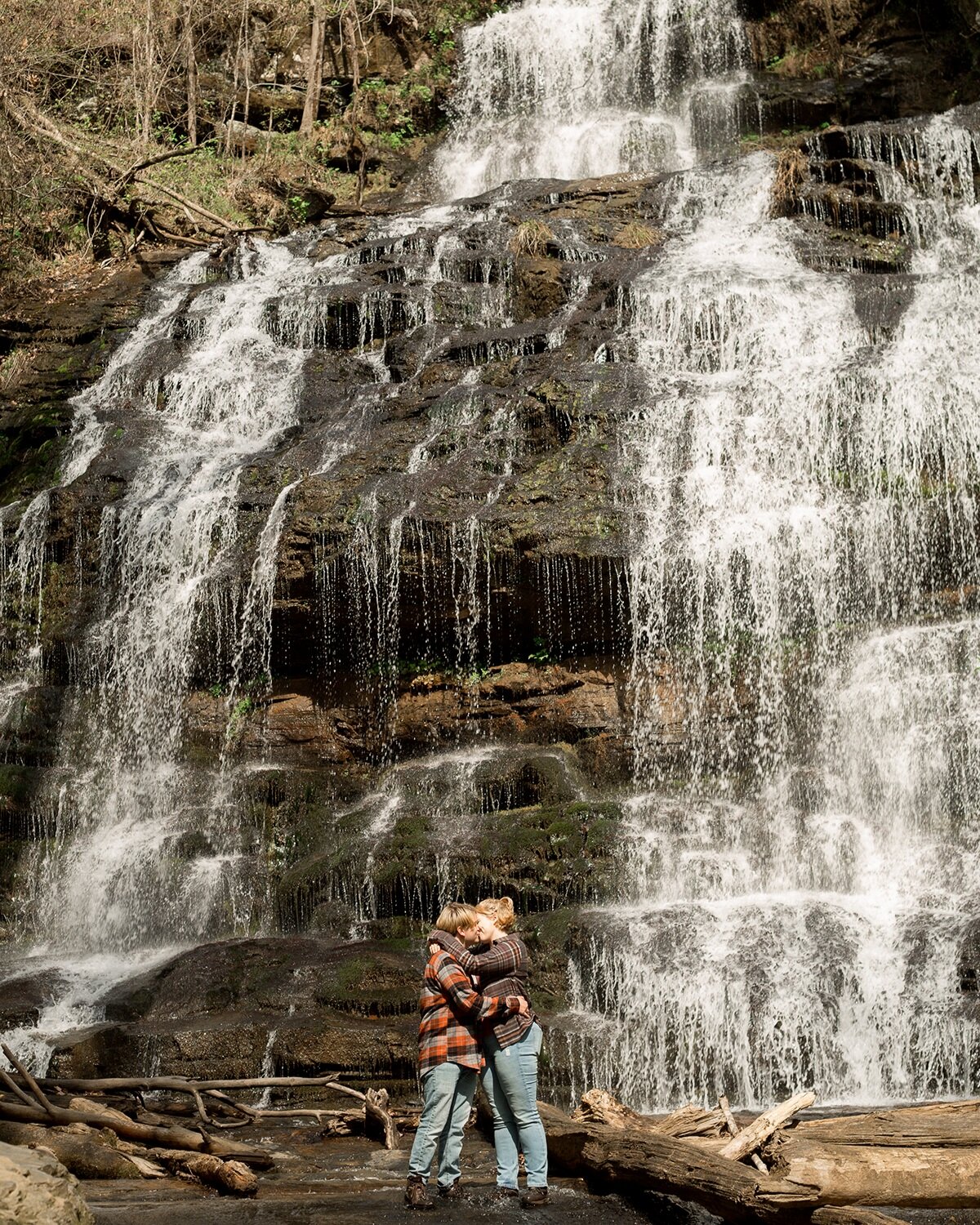 Oconee Waterfall Engagement Photos - Upstate South Carolina Wedding Photographer