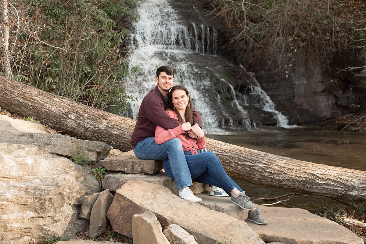 South Carolina Waterfall Engagement Photos | Christine Scott Photography