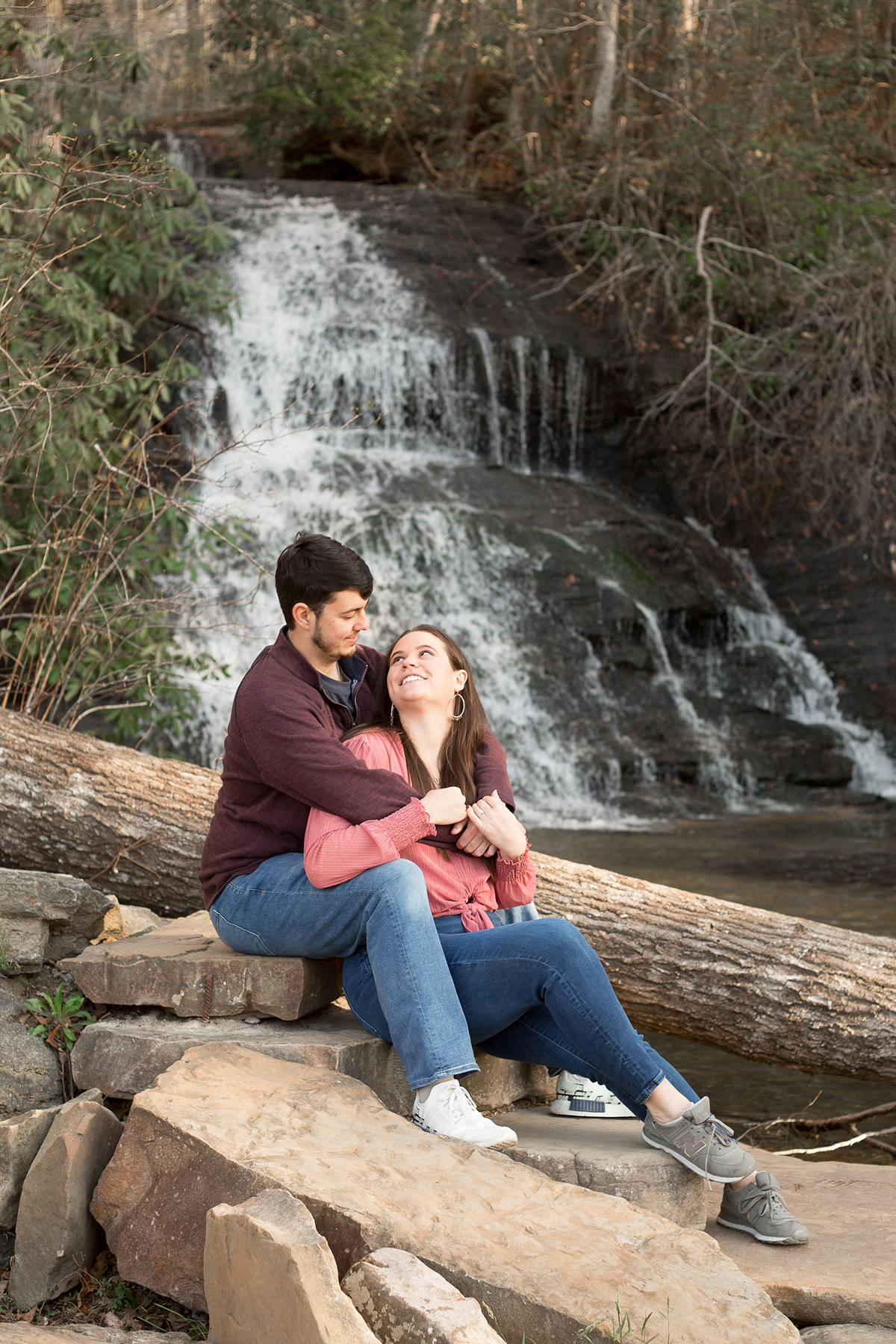 South Carolina Waterfall Engagement Photos | Christine Scott Photography