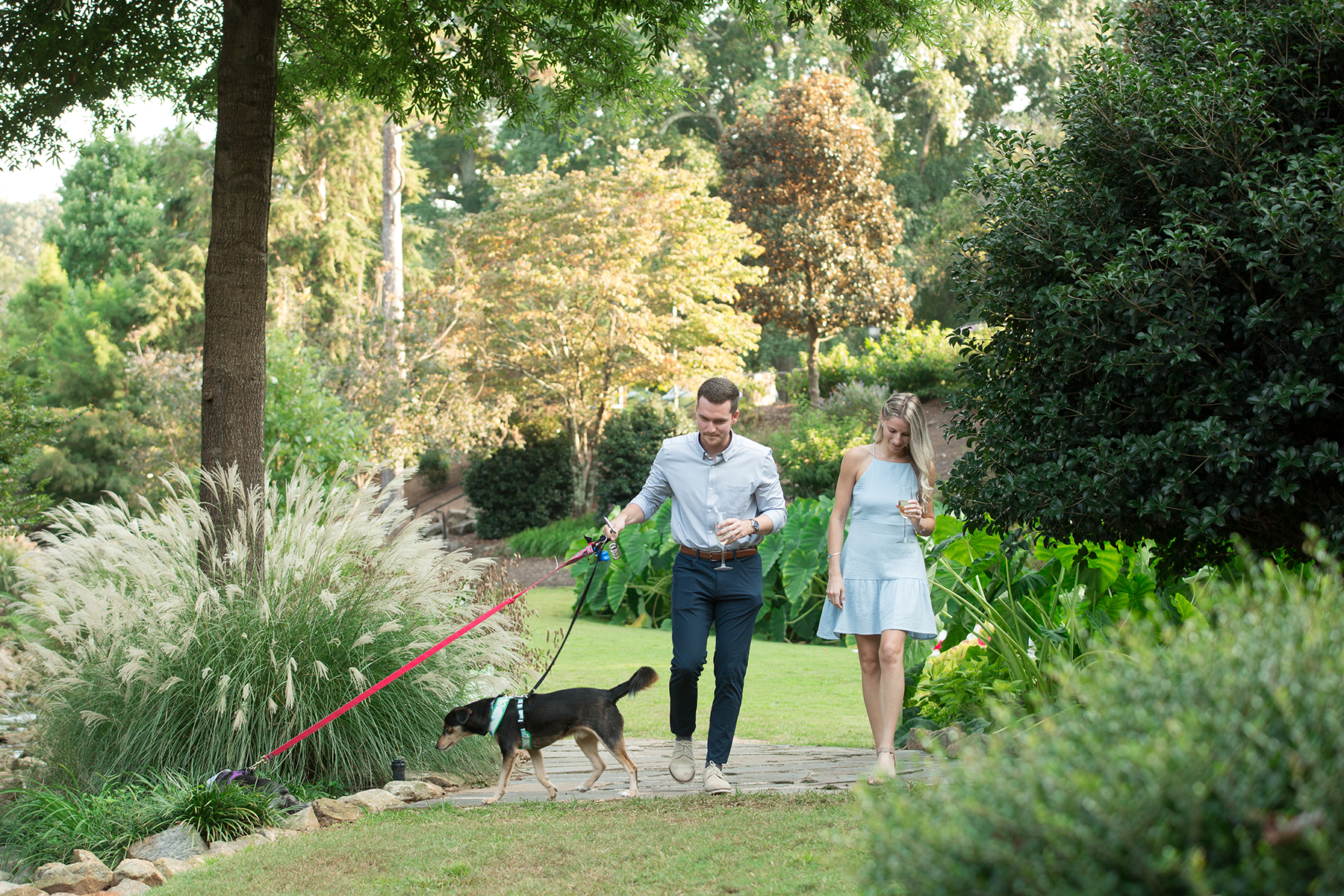 Rock Quarry Garden engagement photos | Christine Scott Photography