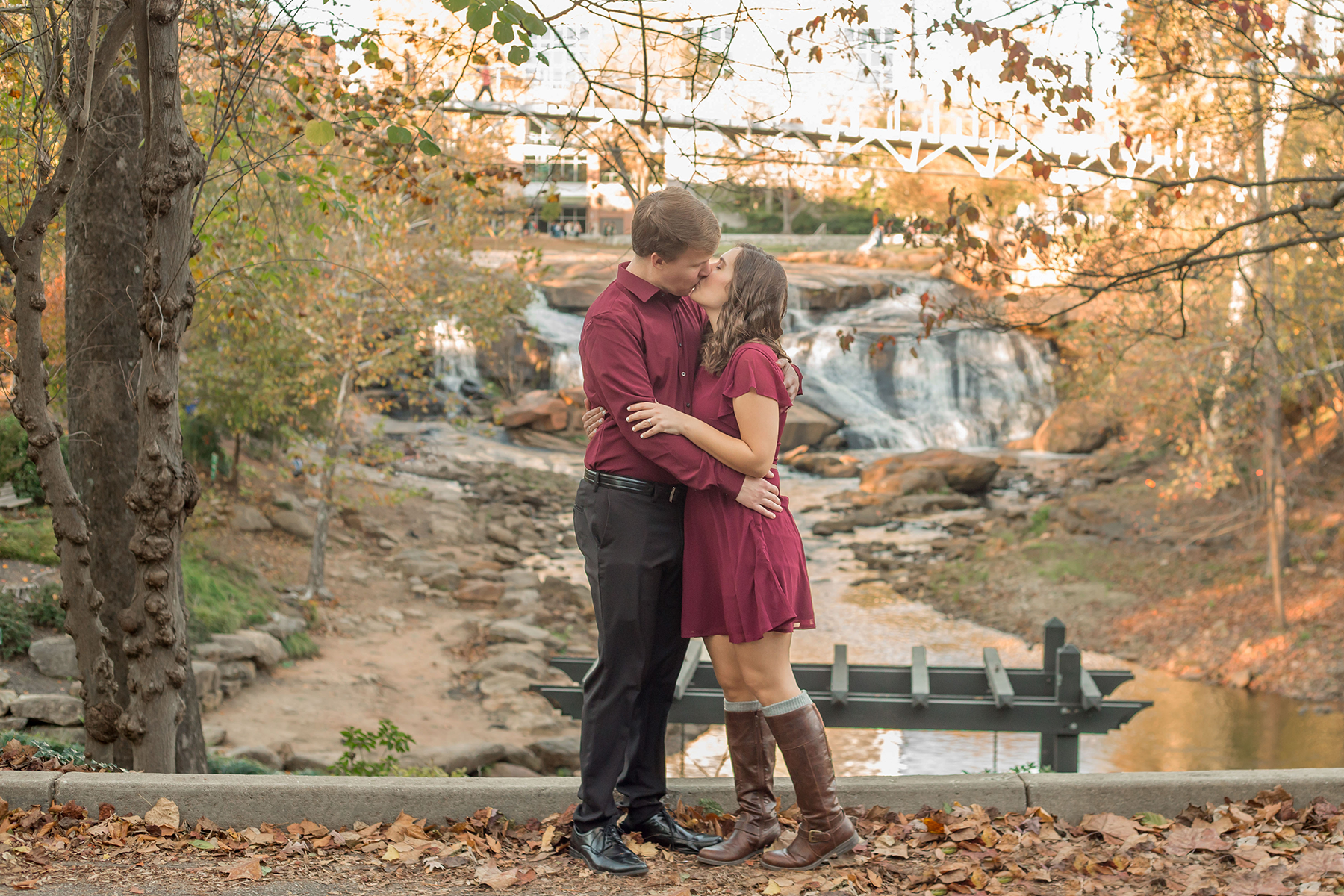 Engagement Photos in Falls Park, Greenville, SC