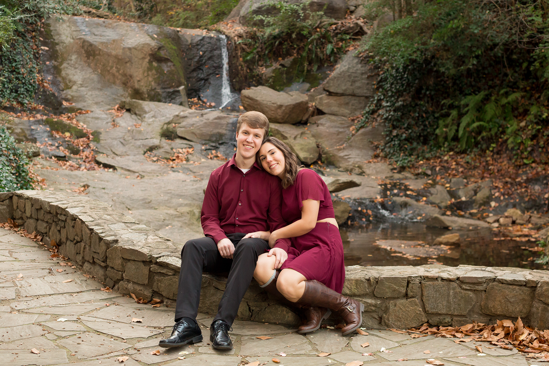 Engagement Photos in Falls Park, Greenville, SC