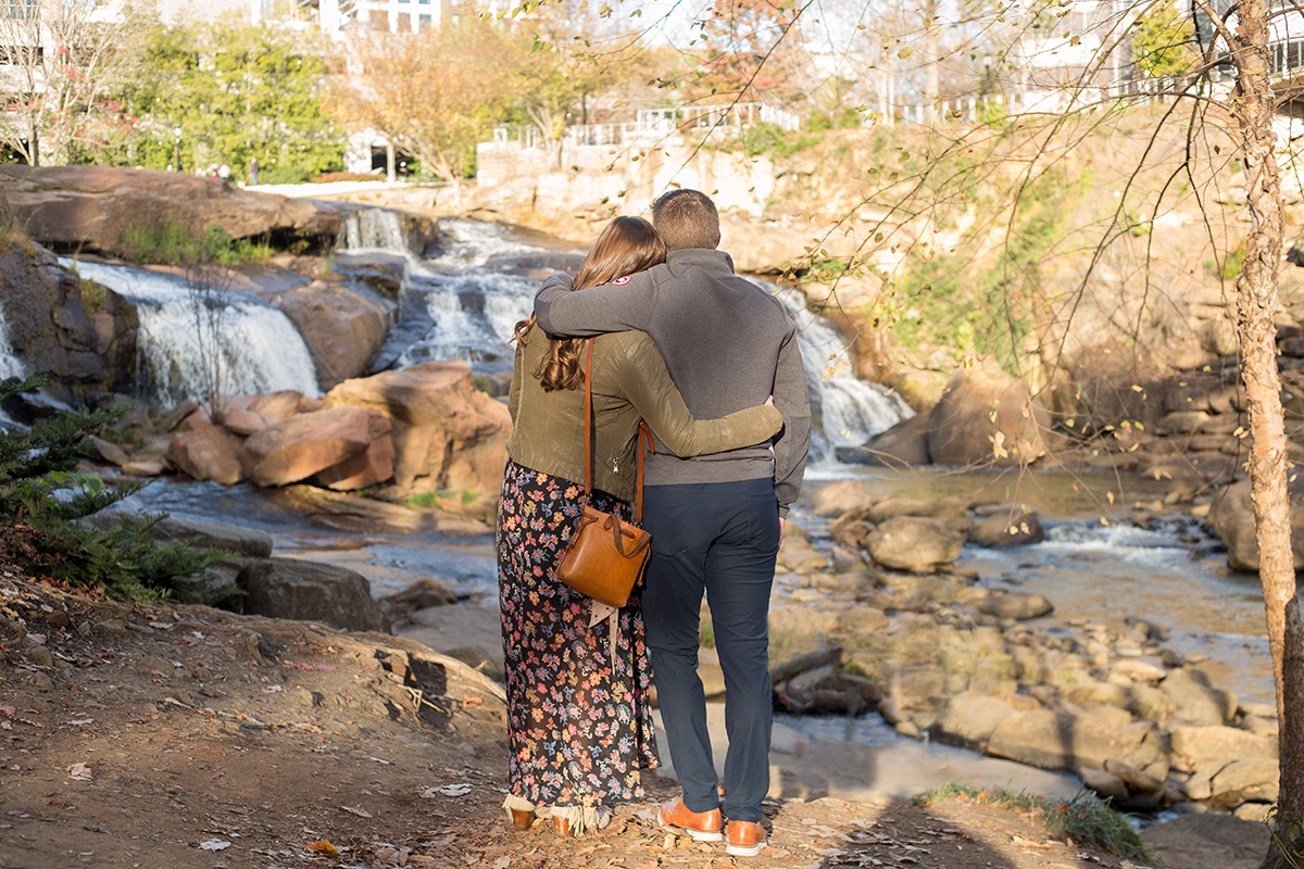 Proposal in Falls Park, Greenville, SC | Christine Scott Photography