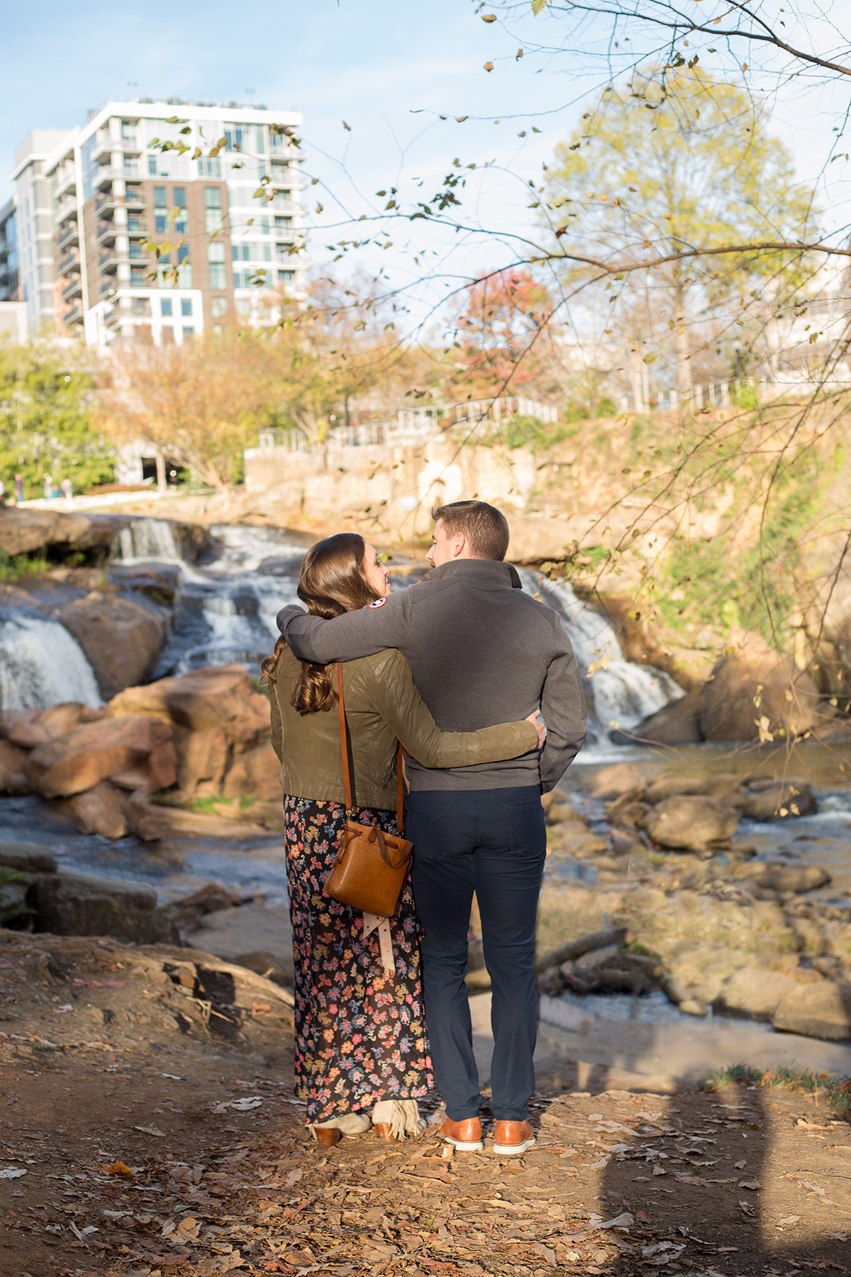 Engagement photos in downtown Greenville, SC | Christine Scott Photography