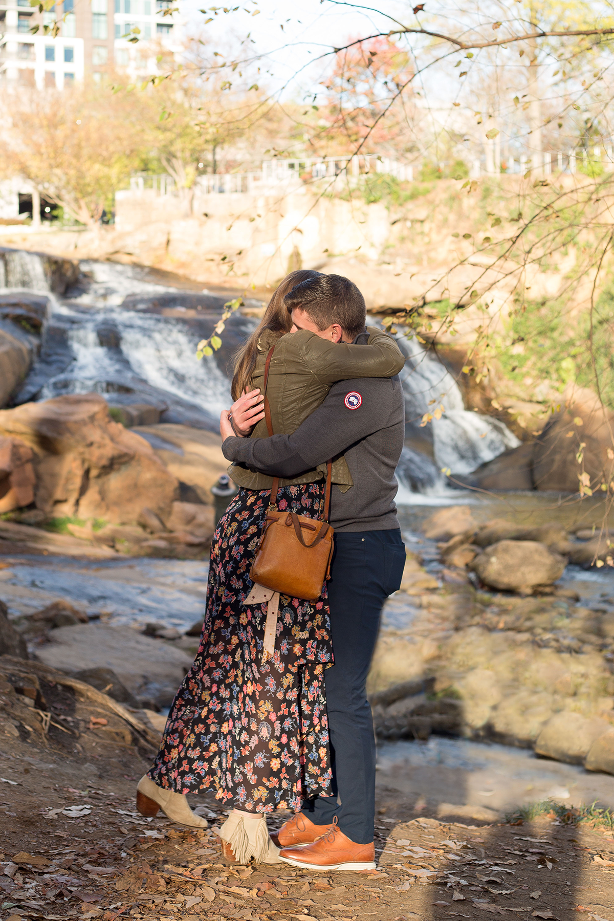 Proposal in Falls Park, Greenville, SC | Christine Scott Photography