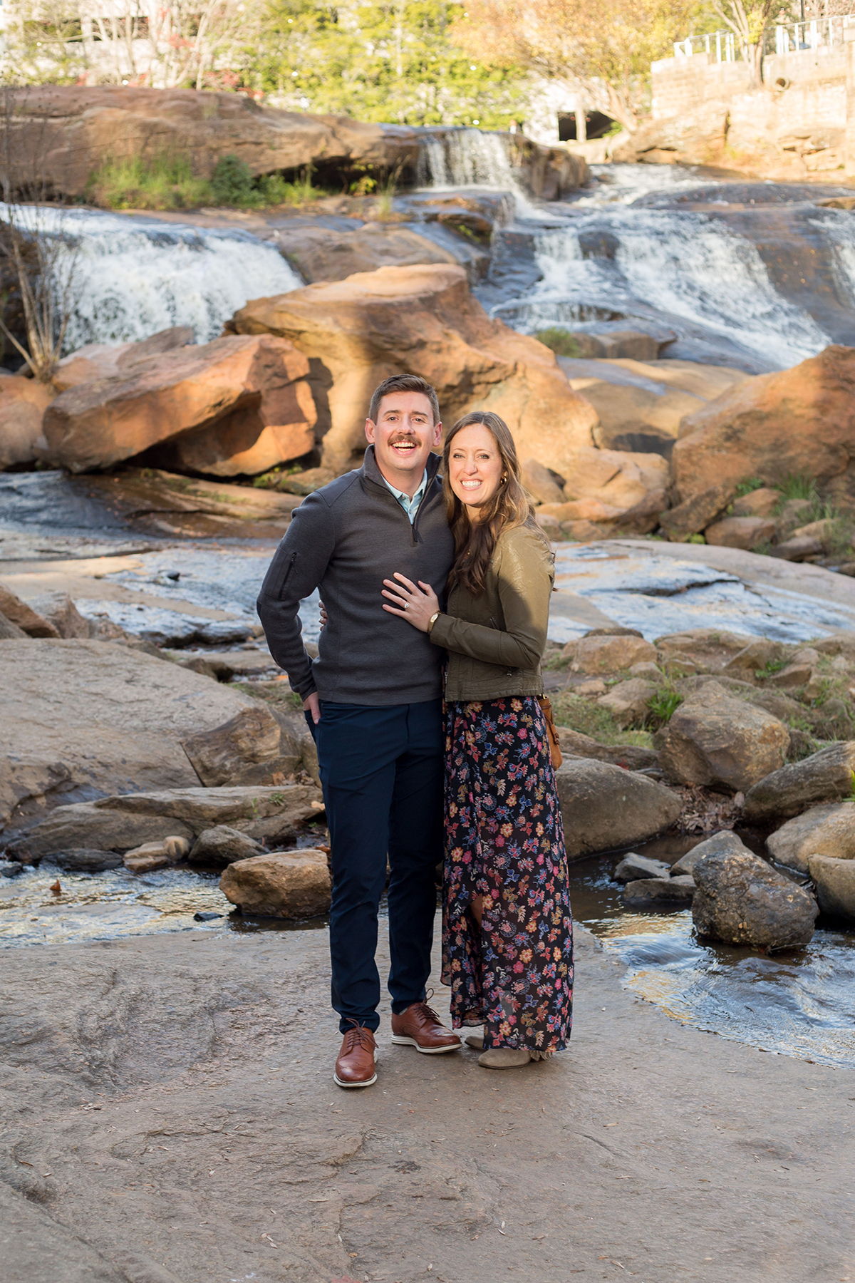 Proposal in Falls Park, Greenville, SC | Christine Scott Photography