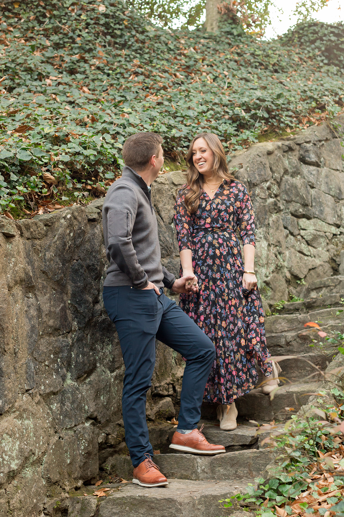 Proposal in Falls Park, Greenville, SC | Christine Scott Photography