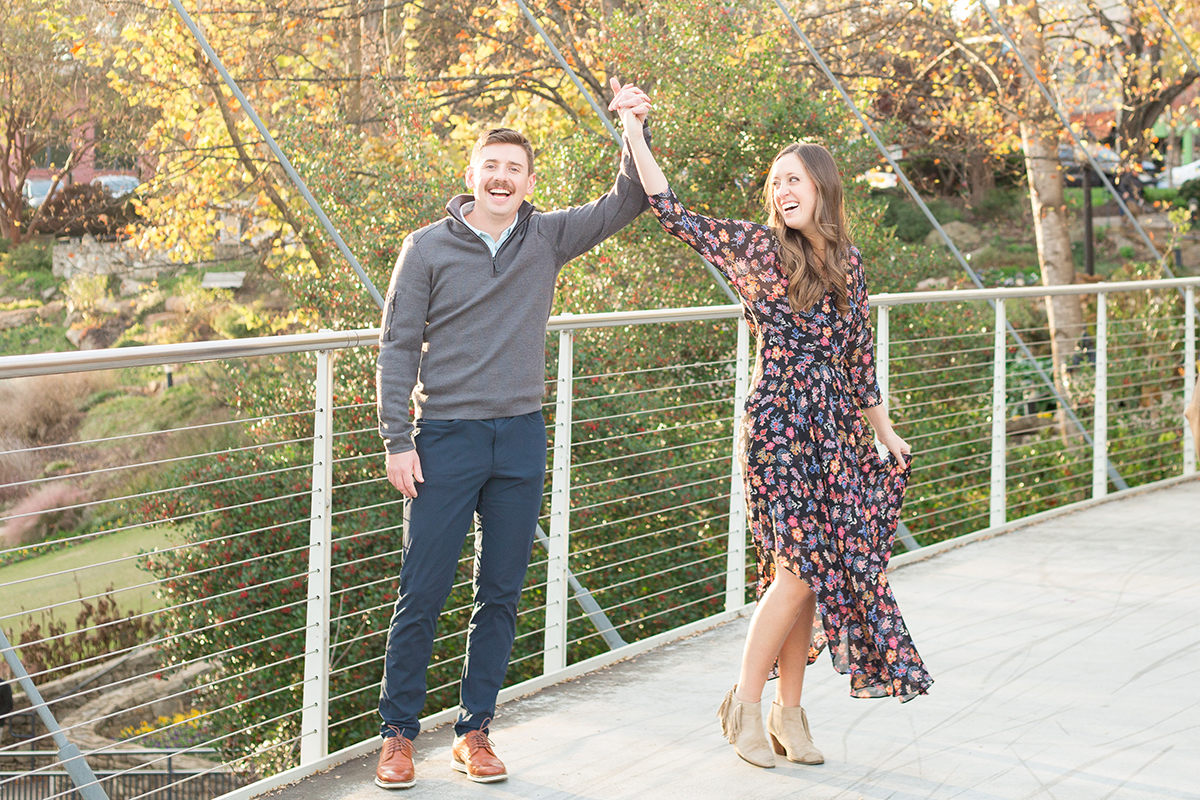 Engagement photos in downtown Greenville, SC | Christine Scott Photography