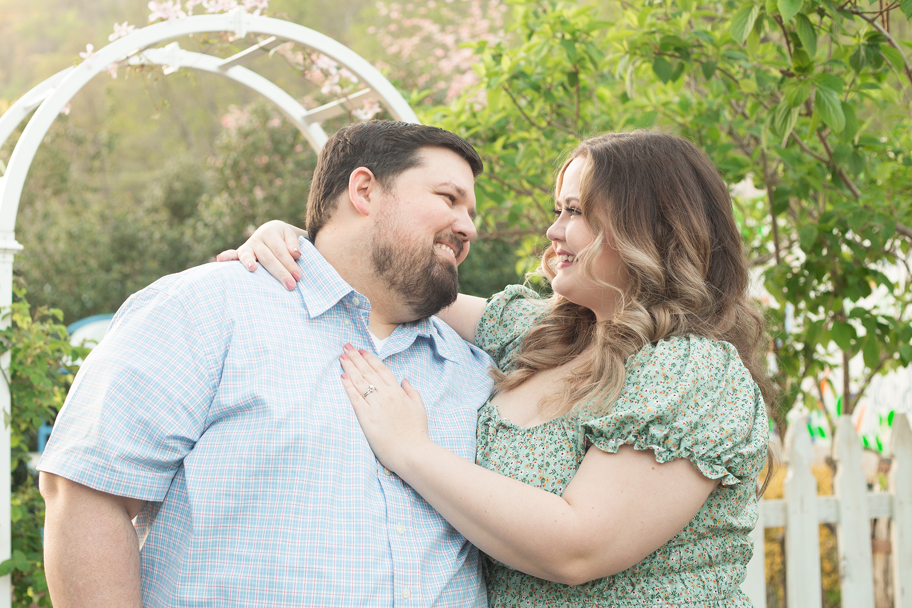 Spring engagement photos at Lake Lure, North Carolina