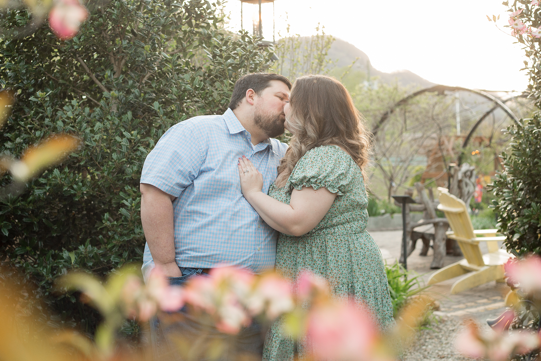 Spring engagement photos at Lake Lure, North Carolina