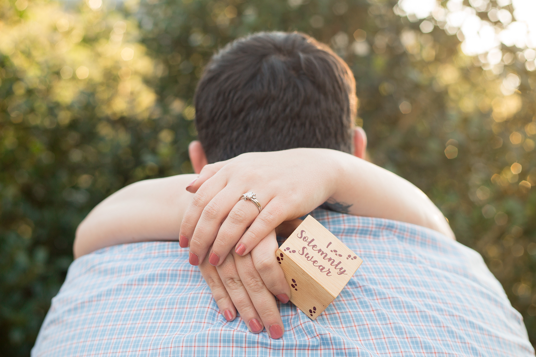 Harry Potter Engagement Photos at Lake Lure Flowering Bridge