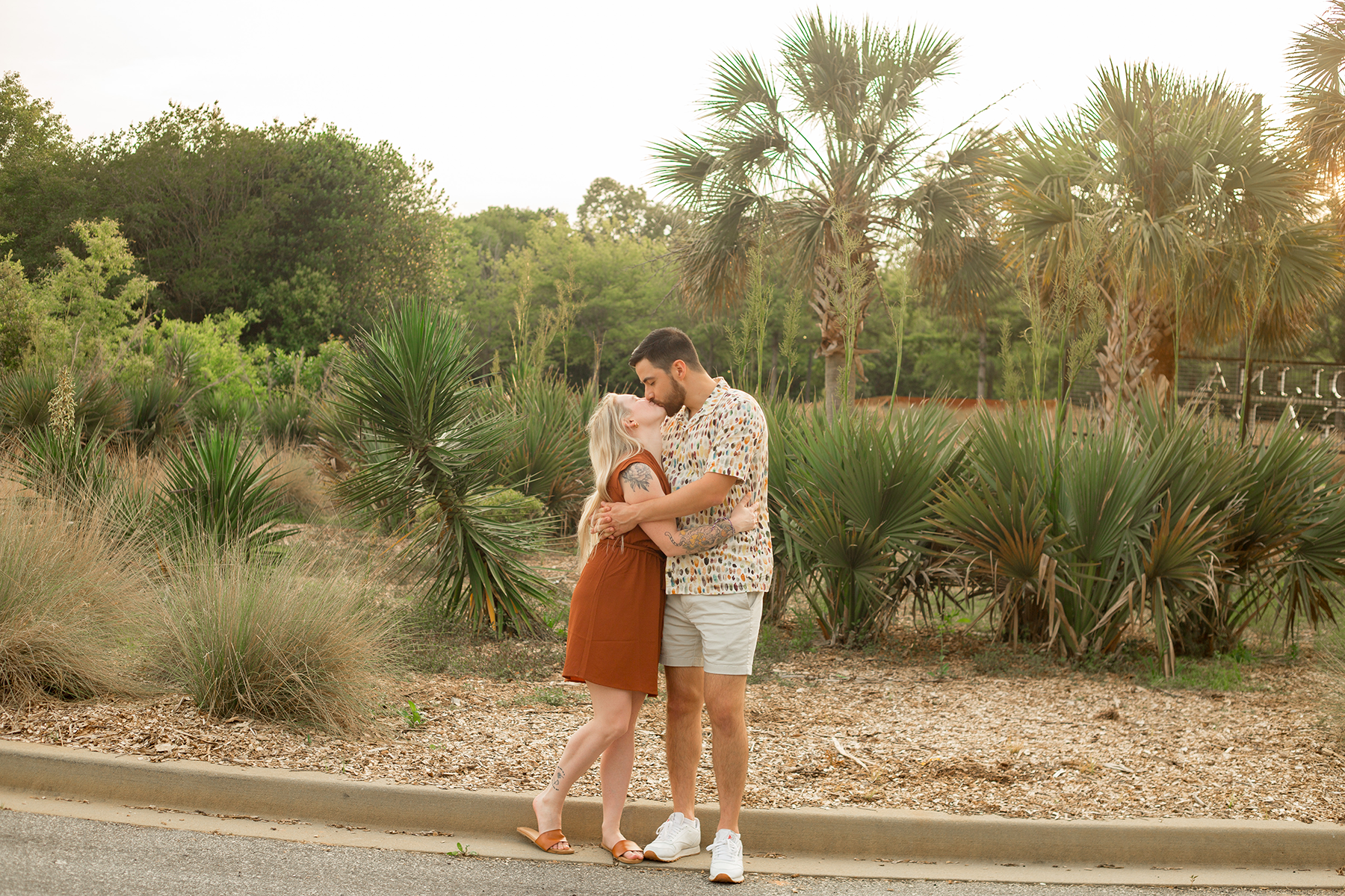 Engagement photos in South Carolina Botanical Gardens | Christine Scott Photography