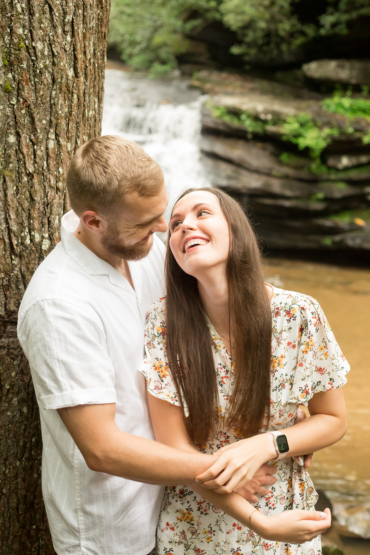 South Carolina waterfall engagement photos | Christine Scott Photography