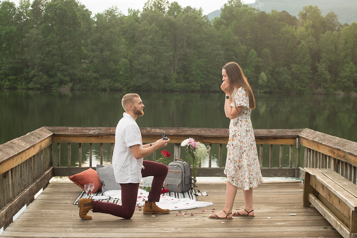 Proposal at Table Rock State Park | Christine Scott Photography