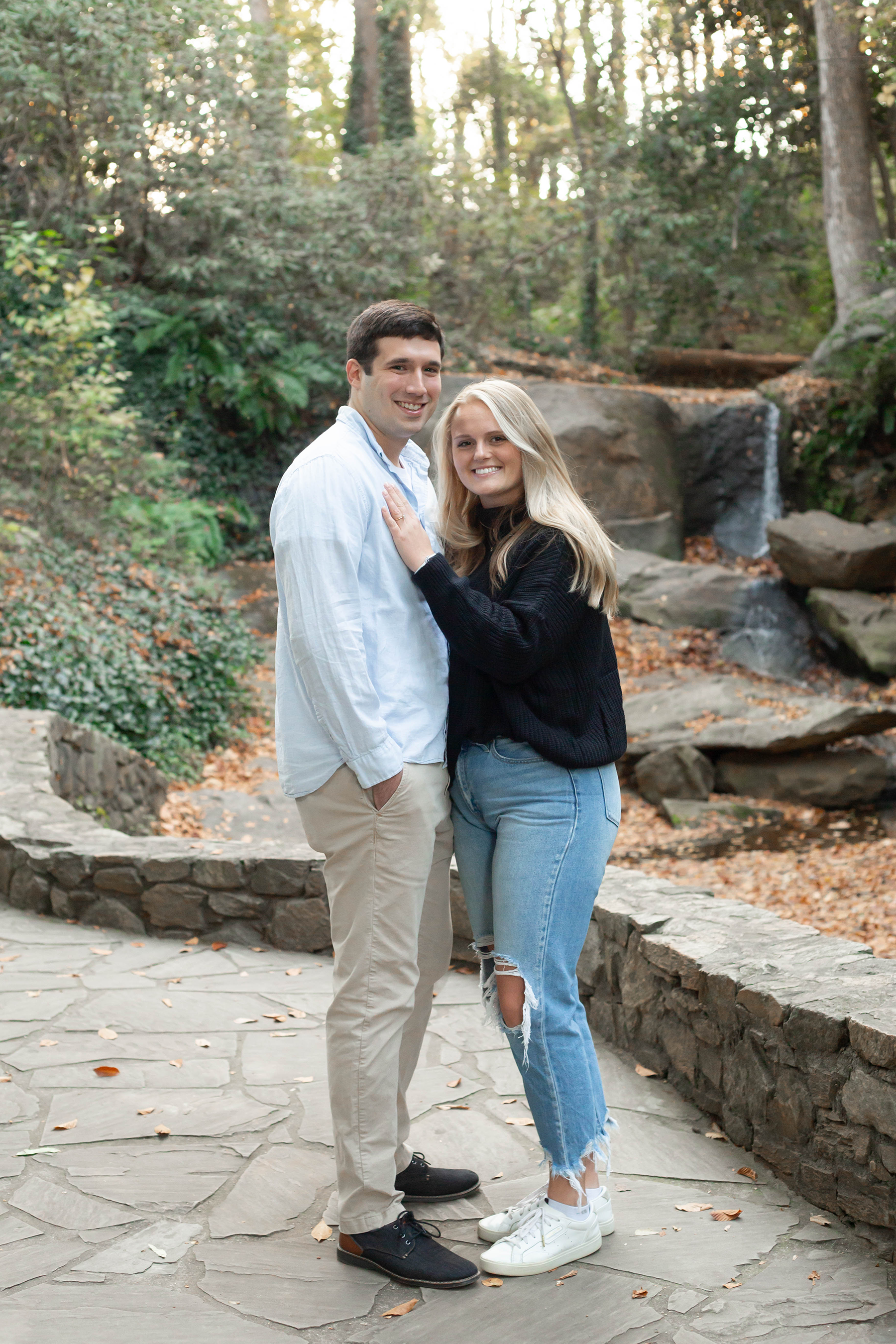 Engagement photos in Falls Park | Christine Scott Photography