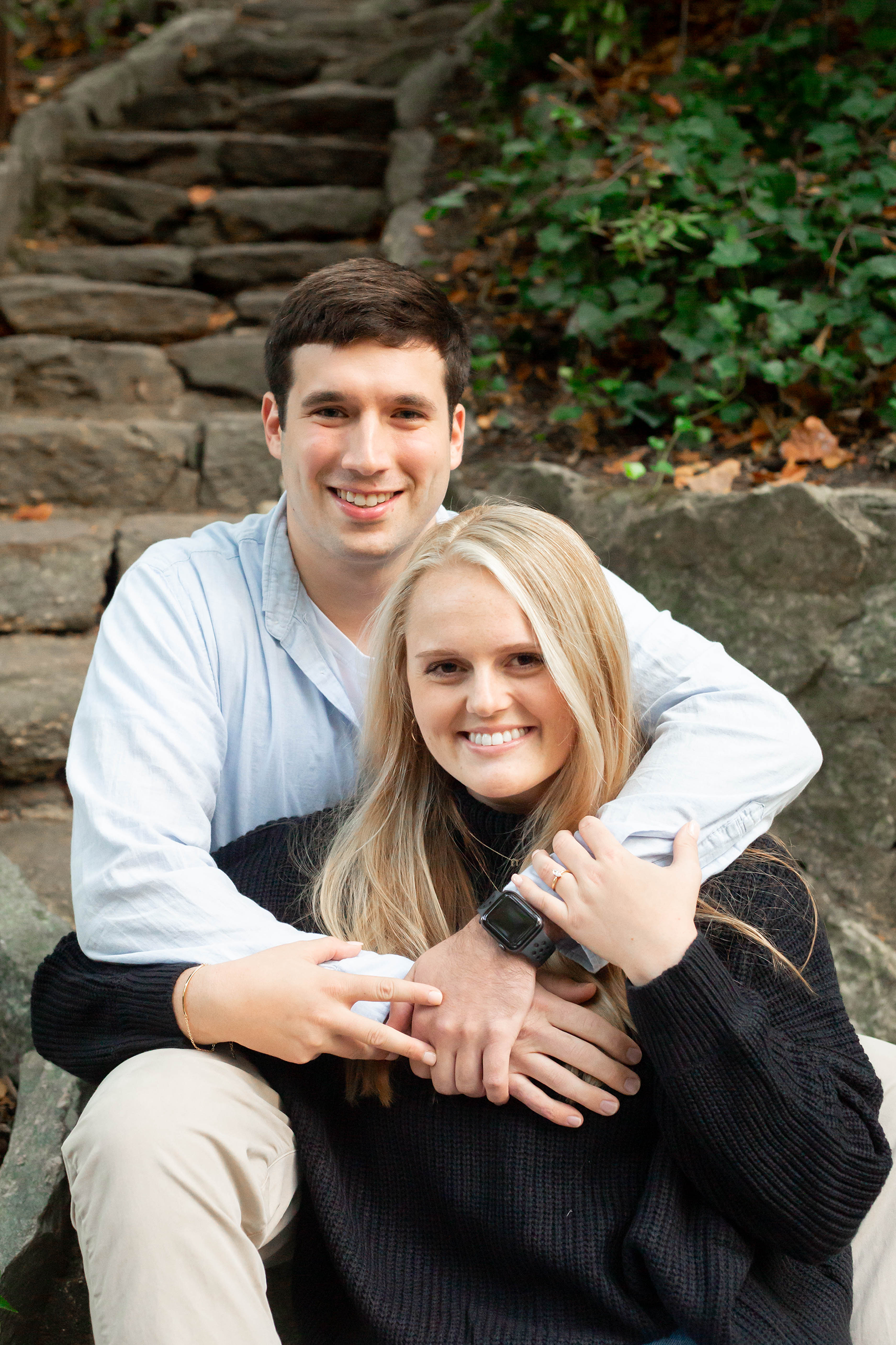 Engagement photos in Falls Park | Christine Scott Photography