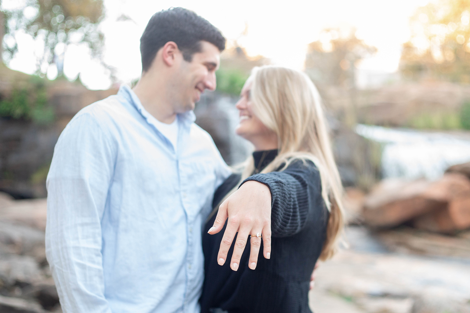 Engagement photos in Falls Park | Christine Scott Photography