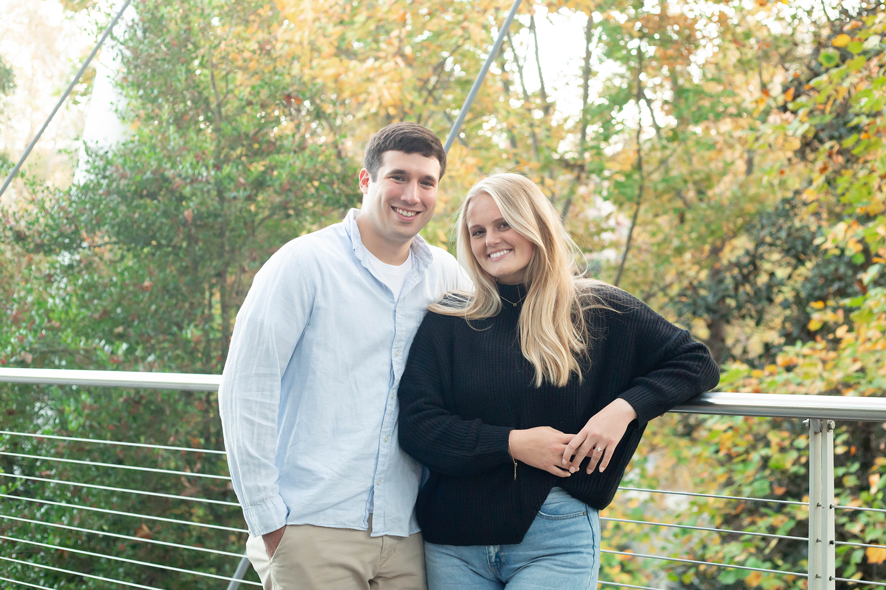 Engagement photos in Falls Park | Christine Scott Photography