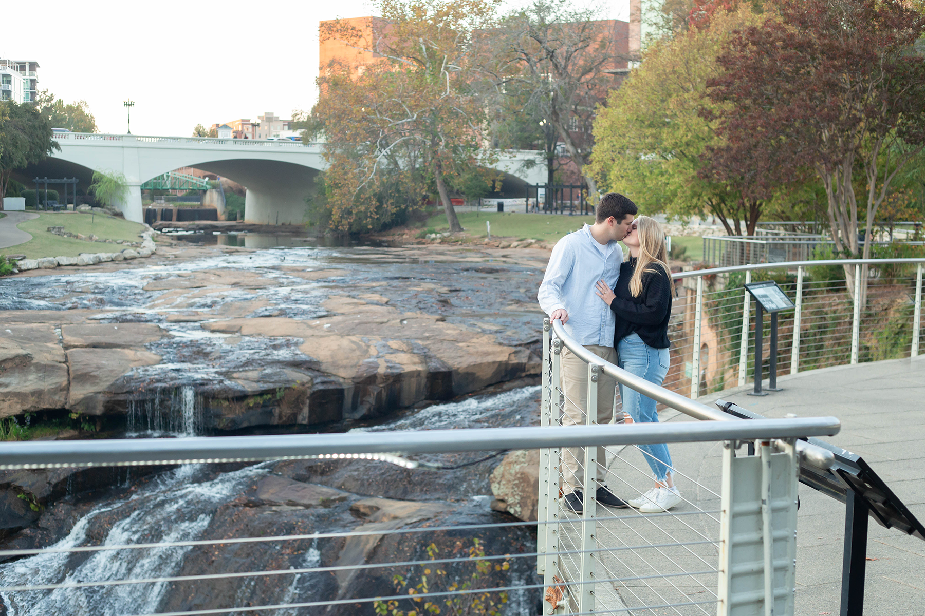 Engagement photos in downtown Greenville, SC | Christine Scott Photography