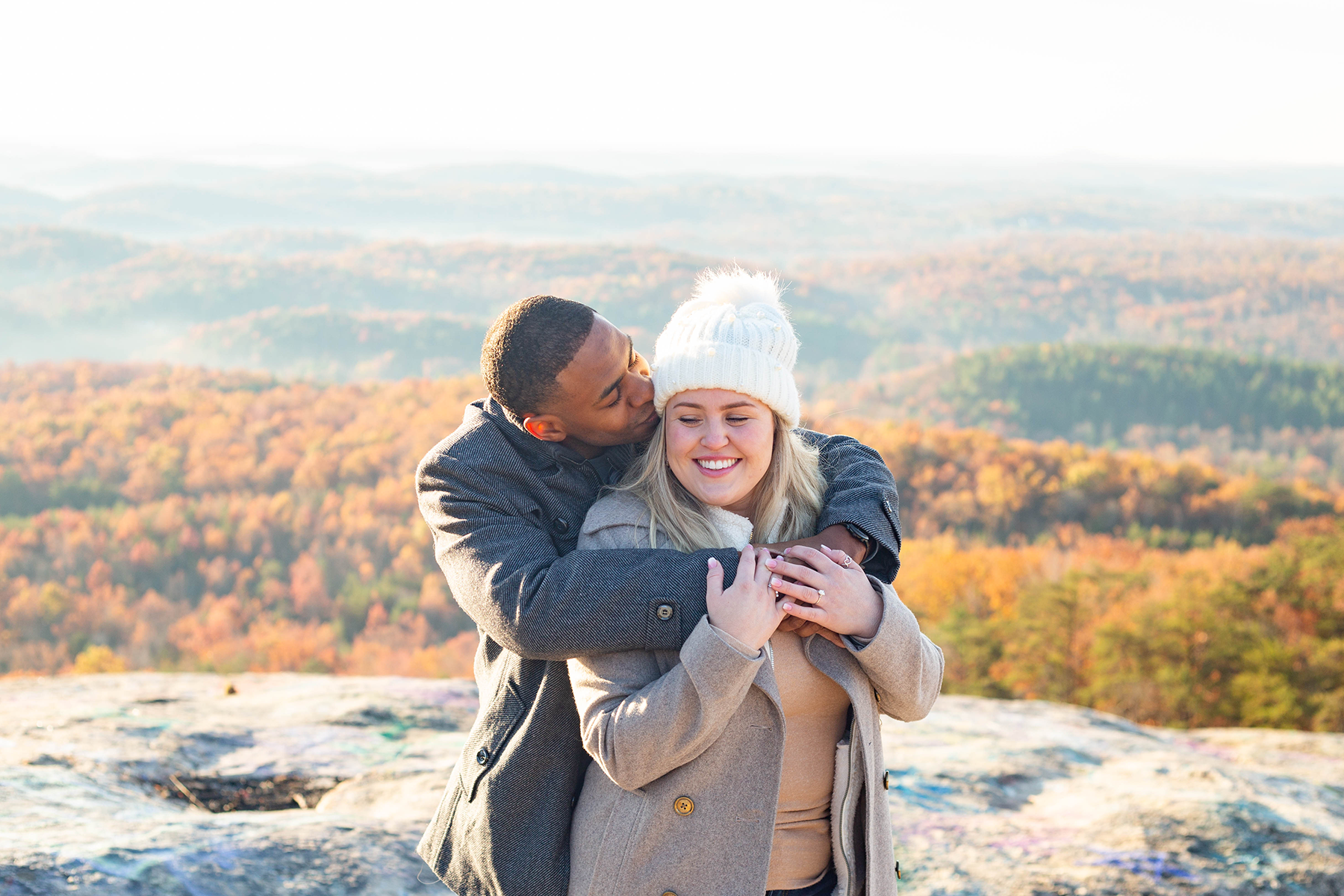 Engagement photos at Bald Rock in South Carolina | Christine Scott Photography