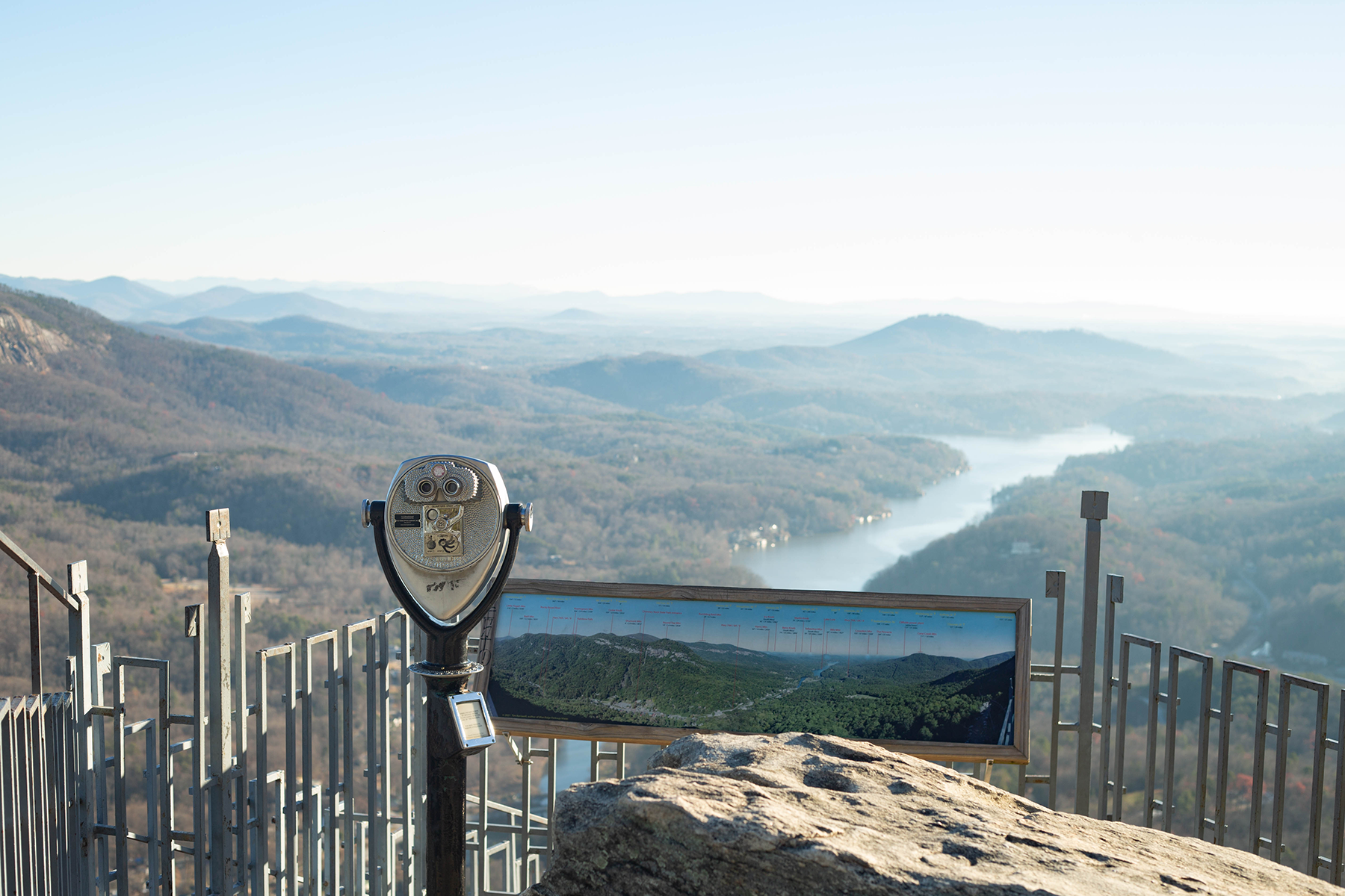 Engagement photos at Chimney Rock | Christine Scott Photography