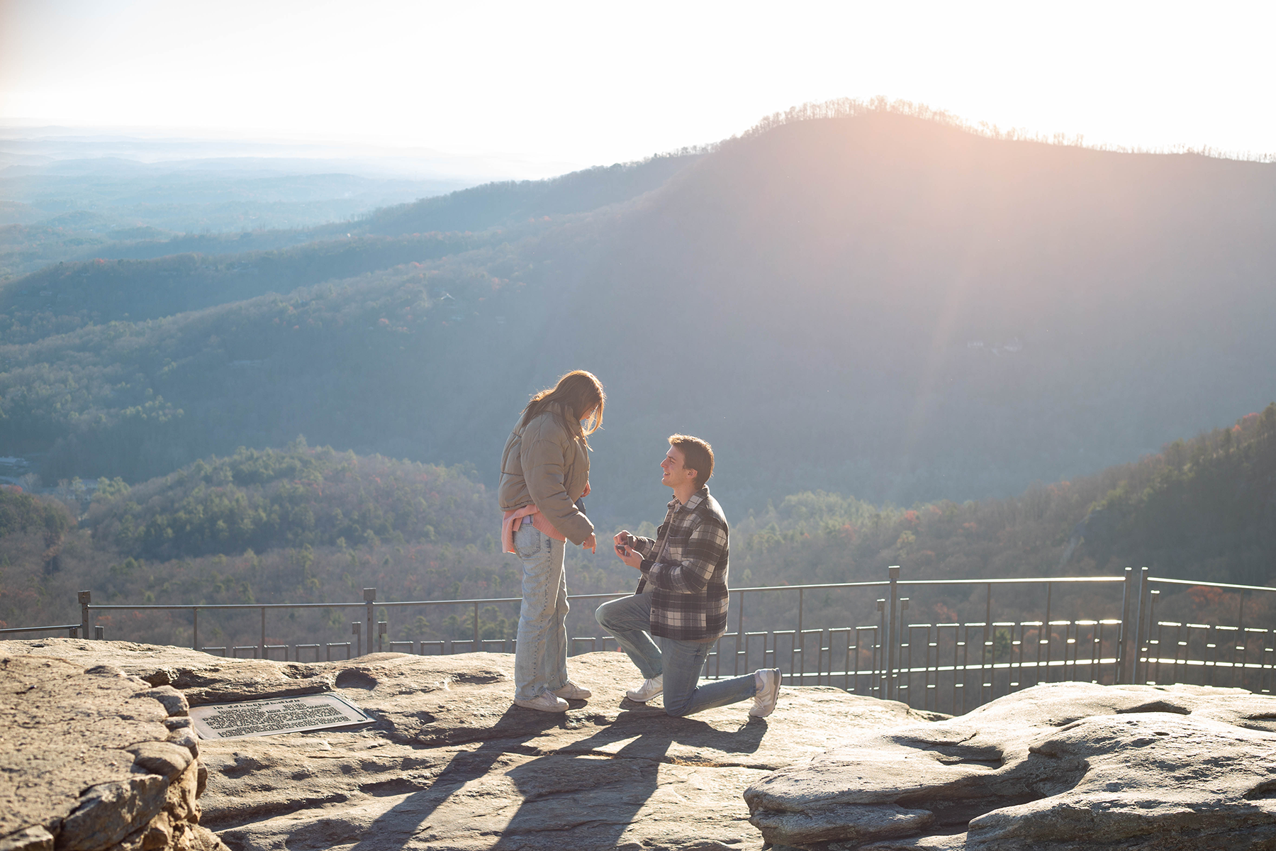 Engagement photos at Chimney Rock State Park | Christine Scott Photography